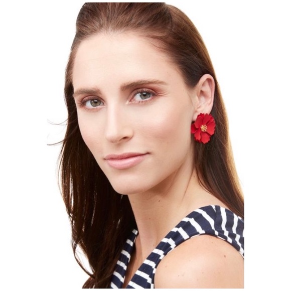 Anthropologie Camellia White Ivory Post Earrings - Picture 7 of 9